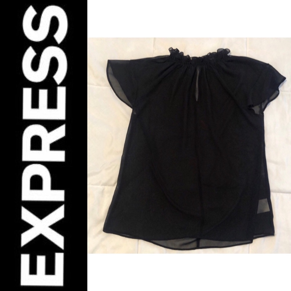 Express Sheer black blouse 2020